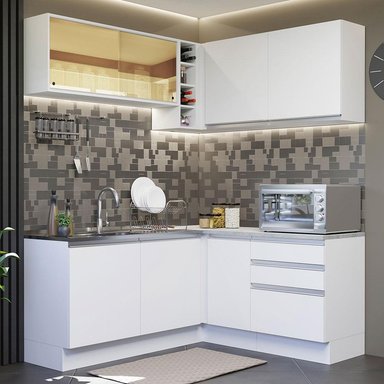 MUEBLE DE COCINA MADESA GLAMY INTEGRAL ESQUINERO 329 CM BLANCO 02 - 2
