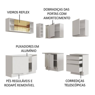 MUEBLE DE COCINA MADESA GLAMY INTEGRAL ESQUINERO 329 CM BLANCO 02 - 4