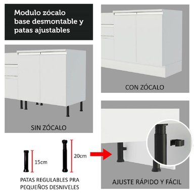 MUEBLE DE COCINA MADESA GLAMY INTEGRAL 160 CM BLANCO 03 - 9