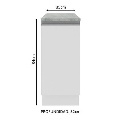 MUEBLE DE COCINA MADESA GLAMY 35 CM 1 PUERTA - 3