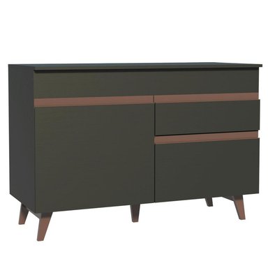 MUEBLE DE COCINA MADESA REIMS 2 PUERTAS Y 1 CAJÓN 120 CM NEGRO