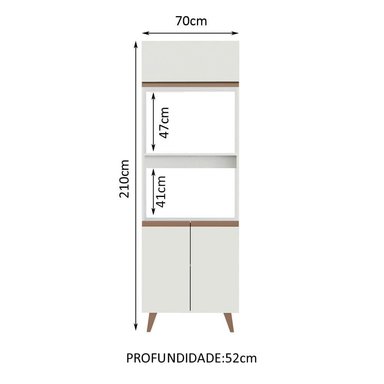 MUEBLE DE COCINA MADESA REIMS TORRE PARA HORNOS 3 PUERTAS 70 CM BLANCO - 2