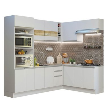 MUEBLE DE COCINA MADESA GLAMY INTEGRAL ESQUINERO 419 CM BLANCO 01