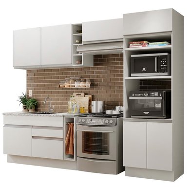 MUEBLE DE COCINA MADESA GLAMY INTEGRAL CRISTAL 290 CM BLANCO 10