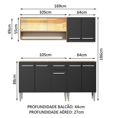 MUEBLE DE COCINA MADESA EMILLY INTEGRAL DANCE 169 CM - 3