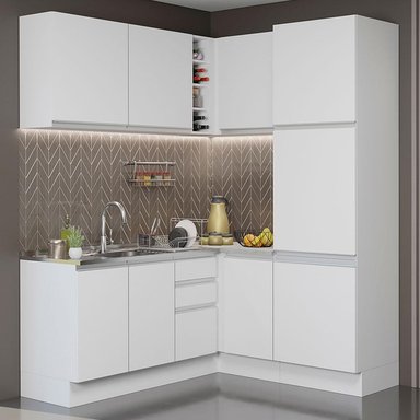 MUEBLE DE COCINA MADESA GLAMY INTEGRAL ESQUINERO 329 CM BLANCO 01 - 2