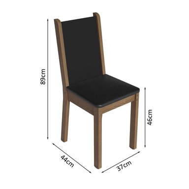 JUEGO DE COMEDOR TIFANI CON 4 SILLAS - MARRÓN/CREMA/NEGRO - 3
