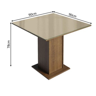 JUEGO DE COMEDOR TIFANI CON 4 SILLAS - MARRÓN/CREMA/NEGRO - 4