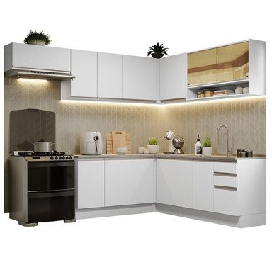 MUEBLE DE COCINA MADESA GLAMY INTEGRAL ESQUINERO 469 CM BLANCO 01 - 1