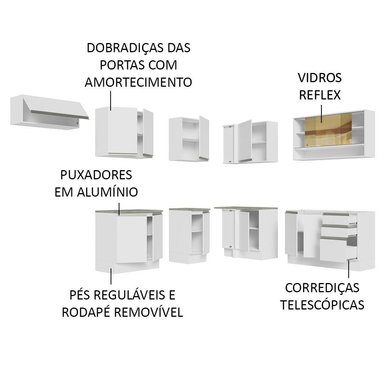 MUEBLE DE COCINA MADESA GLAMY INTEGRAL ESQUINERO 469 CM BLANCO 01 - 4