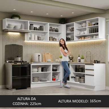 MUEBLE DE COCINA MADESA GLAMY INTEGRAL ESQUINERO 469 CM BLANCO 01 - 5