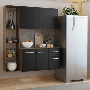 MUEBLE DE COCINA MADESA EASY COMPACTA 120 CM MARRÓN/NEGRO - 2
