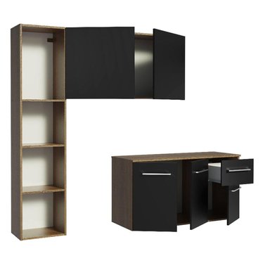 MUEBLE DE COCINA MADESA EASY COMPACTA 120 CM MARRÓN/NEGRO - 4