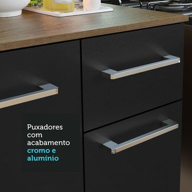 MUEBLE DE COCINA MADESA EASY COMPACTA 120 CM MARRÓN/NEGRO - 6