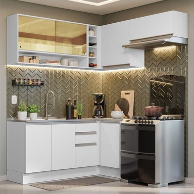 MUEBLE DE COCINA MADESA GLAMY INTEGRAL ESQUINERO 349 CM BLANCO 06 - 2