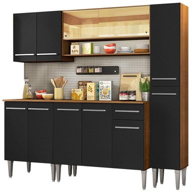 MUEBLE DE COCINA MADESA EMILLY INTEGRAL SKY 201 CM MARRÓN/NEGRO 04