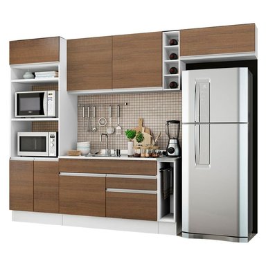 MUEBLE DE COCINA MADESA GLAMY INTEGRAL SAFIRA 290 CM BLANCO/MARRÓN 04