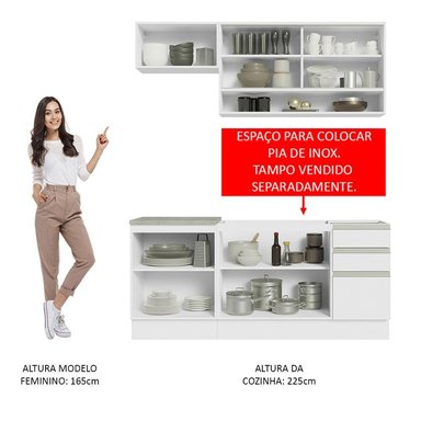 MUEBLE DE COCINA MADESA GLAMY INTEGRAL 180 CM BLANCO 08 - 5