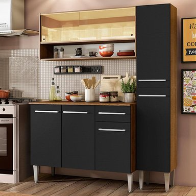MUEBLE DE COCINA MADESA EMILLY INTEGRAL ART 137 CM MARRÓN/NEGRO 04 - 2