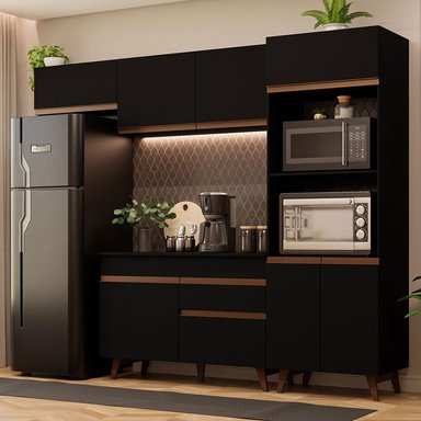 MUEBLE DE COCINA MADESA REIMS INTEGRAL 260 CM NEGRO 08 - 2