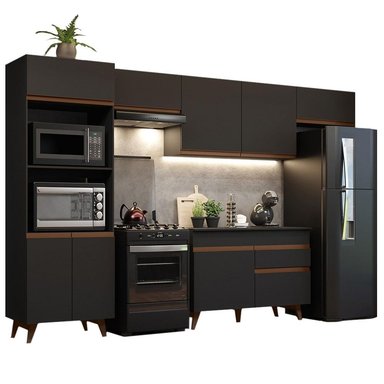 MUEBLE DE COCINA MADESA REIMS INTEGRAL 330 CM NEGRO 01