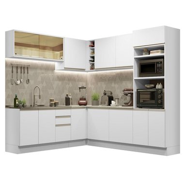 MUEBLE DE COCINA MADESA GLAMY INTEGRAL ESQUINERO 459 CM BLANCO 01 - 1