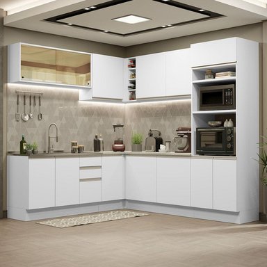 MUEBLE DE COCINA MADESA GLAMY INTEGRAL ESQUINERO 459 CM BLANCO 01 - 2