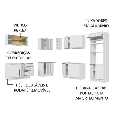 MUEBLE DE COCINA MADESA GLAMY INTEGRAL ESQUINERO 459 CM BLANCO 01 - 4