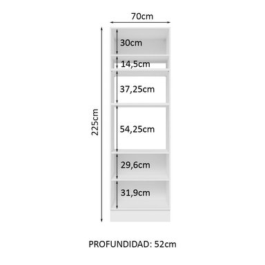 MUEBLE DE COCINA MADESA GLAMY TORRE PARA HORNOS 3 PUERTAS 70 CM BLANCO - 3