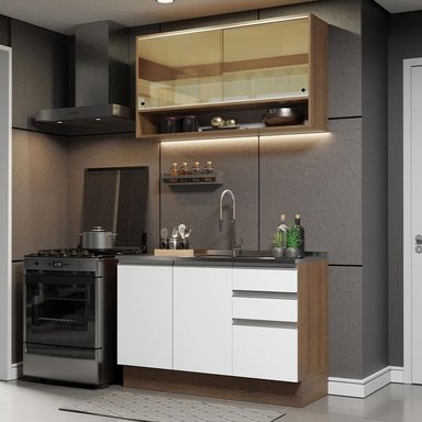MUEBLE DE COCINA MADESA GLAMY INTEGRAL 120 CM MARRÓN/BLANCO 02 - 2
