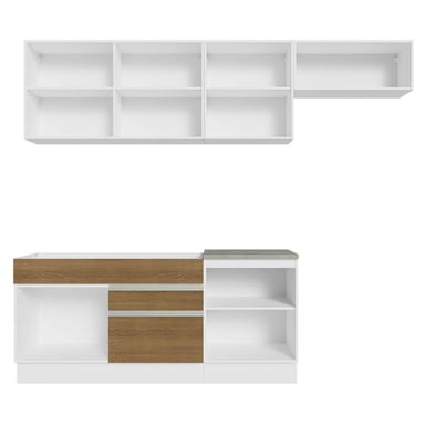 MUEBLE DE COCINA MADESA GLAMY INTEGRAL 260 CM BLANCO/MARRÓN 03 - 6