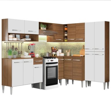 MUEBLE DE COCINA MADESA EMILLY INTEGRAL ICE 417 CM MARRÓN/BLANCO 01