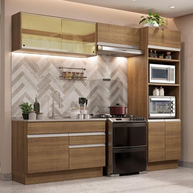 MUEBLE DE COCINA INTEGRAL GLAMY 270 CM MARRÓN 12 - 2