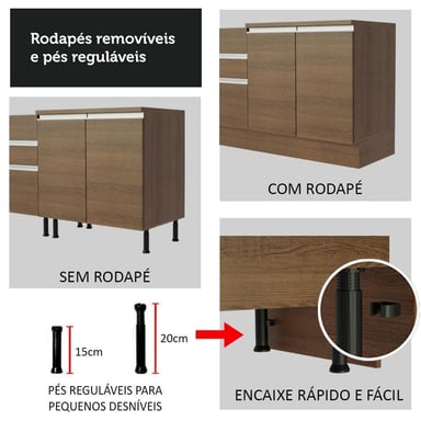 MUEBLE DE COCINA INTEGRAL GLAMY 270 CM MARRÓN 12 - 8
