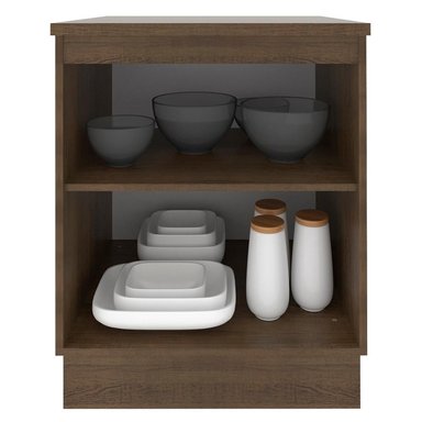 MUEBLE DE COCINA MADESA GLAMY 1 PUERTA 60 CM MARRÓN/BLANCO - 3