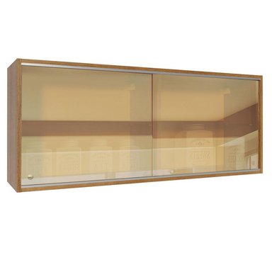 ALACENA DE COCINA MADESA 2 PUERTAS CORREDIZAS DE CRISTAL GLAMY Y REIMS 120 CM MARRÓN