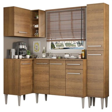 MUEBLE DE COCINA INTEGRAL EMILLY SONG 261 CM MARRÓN 01 - 1