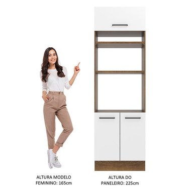 MUEBLE DE COCINA AGATA TORRE PARA HORNOS 70 CM - MARRÓN/BLANCO - 5