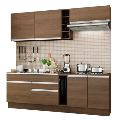MUEBLE DE COCINA MADESA GLAMY INTEGRAL PARMA 220 CM MARRÓN 03