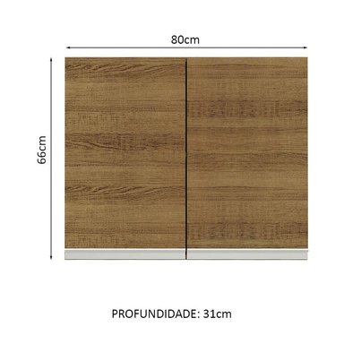 ALACENA DE COCINA MADESA GLAMY 2 PUERTAS 80 CM MARRÓN - 2