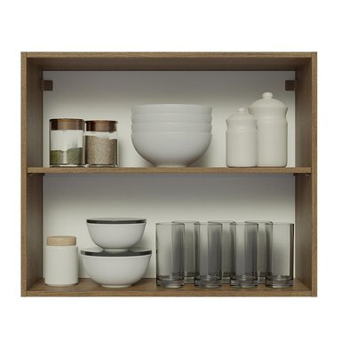 ALACENA DE COCINA MADESA GLAMY 2 PUERTAS 80 CM MARRÓN - 4