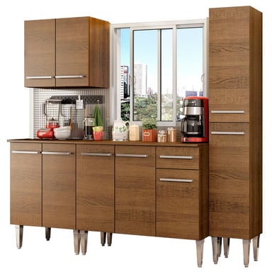 MUEBLE DE COCINA INTEGRAL EMILLY SING 201 CM MARRÓN 01 - 1