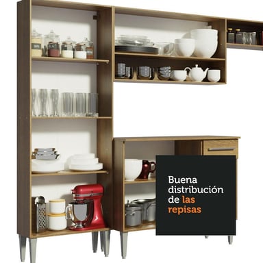 MUEBLE DE COCINA INTEGRAL EMILLY SING 201 CM MARRÓN 01 - 4