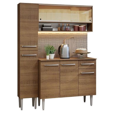 MUEBLE DE COCINA INTEGRAL EMILLY 137 CM MARRÓN 09 - 1