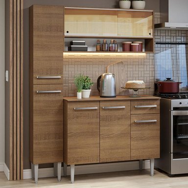 MUEBLE DE COCINA INTEGRAL EMILLY 137 CM MARRÓN 09 - 2