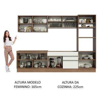 MUEBLE DE COCINA MADESA GLAMY INTEGRAL 310 CM MARRÓN/BLANCO 01 - 5