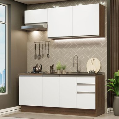 MUEBLE DE COCINA MADESA GLAMY INTEGRAL 180 CM MARRÓN/BLANCO 07 - 2