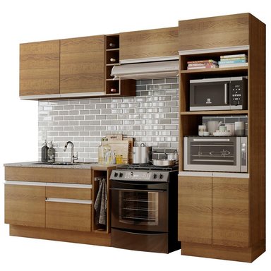 MUEBLE DE COCINA MADESA INTEGRAL CRISTAL 290 CM MARRÓN 10
