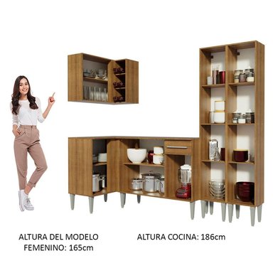 MUEBLE DE COCINA INTEGRAL EMILLY MUSIC 293 CM MARRÓN 02 - 5