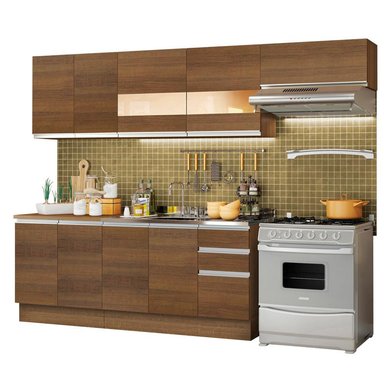 MUEBLE DE COCINA MADESA GLAMY INTEGRAL MARCELA 280 CM MARRÓN 03